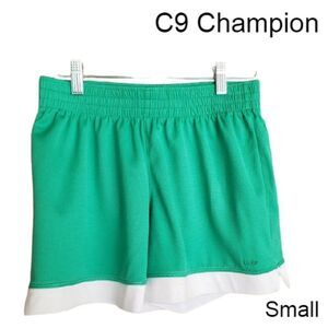 Girls Essential Athletic Shorts Green White Training Shorts Small